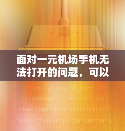 面对一元机场手机无法打开的问题，可以按照以下步骤进行排查和解决