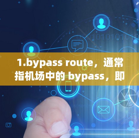 1.bypass route，通常指机场中的 bypass，即绕过某个区域的快速通道