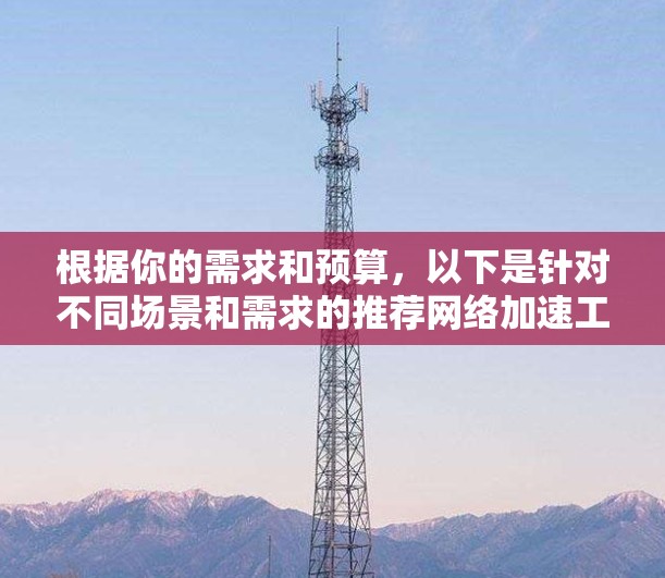 根据你的需求和预算，以下是针对不同场景和需求的推荐网络加速工具