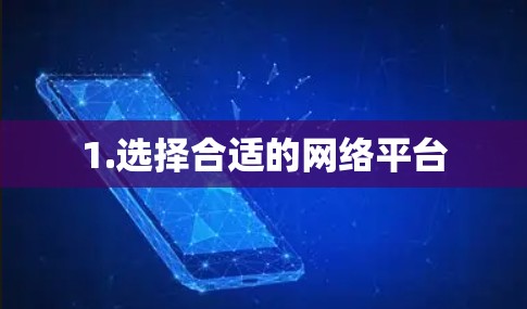 1.选择合适的网络平台