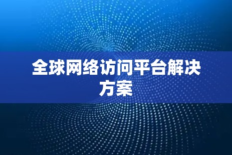 全球网络访问平台解决方案